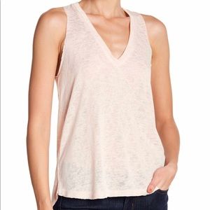 Project Social T Raw Edge Tank Top in Blush Pink